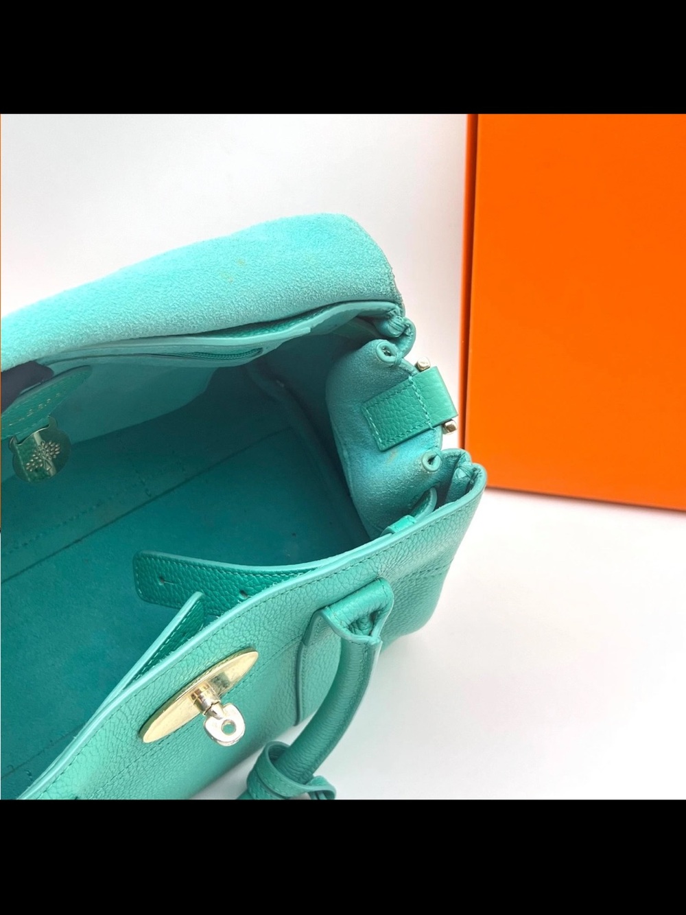 Mulberry Turquoise Leather Satchel - Picture 3 of 16